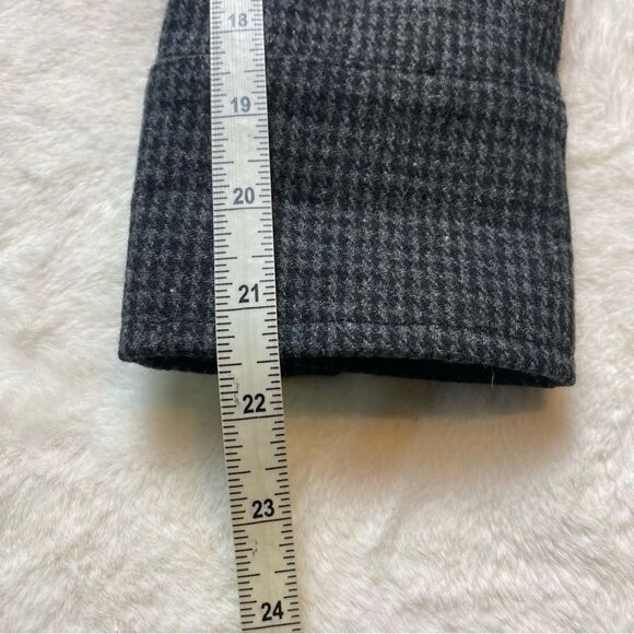 All:Row Long Sleeve Black and Gray Houndstooth Flannel Button Down Shirt Size M - Picture 11 of 11
